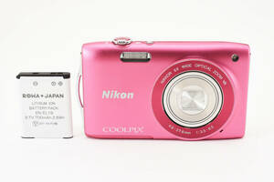 ☆外観極上美品☆Nikon COOLPIX s3300 ピンク　ニコン　コンパクトデジタルカメラ　コンデジ#522