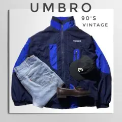 90s UMBROアンブロ ナイロンジャケット 背面ロゴ ビンテージ c-boy