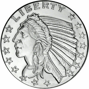 [保証書・ミントロール付き] (新品) アメリカ「インディアン イーグル・レプリカ」純銀 1オンス メダル【20枚】