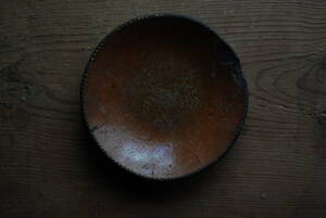 古いペンシルベニアのレッドウェア パイ皿 / 19世紀・アメリカ / アンティーク 古道具 アーリーアメリカン E