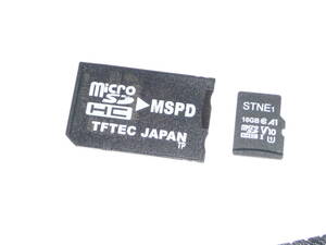 動作保証！送料無料！メモリースティック PRO Duo 変換アダプター ＋ microSDHC 16GB ⑤
