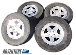 直接引取限定 ADVENTURE CLUB アドベンチャークラブ 17x7.5J 5H PCD127 ブリザック 275/65R17 / ラングラー 17インチ アルミホイール