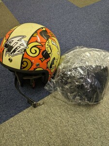 OGK kabuto ヘルメット ケンケン ワッキーレース BOB ジェットヘル 57-59cm 新品バブルシールド付き(ライトスモーク)