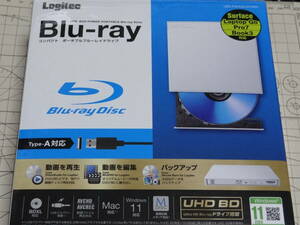 ロジテック ブルーレイドライブ LBD-PWA6U3VWH 動作品 USB3.2 Gen1 USB3.0 BDXL バスパワー Ultra HD Blu-ray PC周辺機器 Logitec