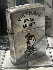 1967年製ベトナムジッポー「髑髏」AN KHE当時物 ヴィンテージ ミリタリー
