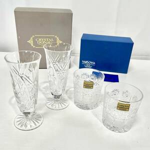 蘇さ(MOY38)　洋食器　グラス　CRYSTAL DONAU　クリスタルドナウ　VARSOVIA　バルソビア　クリスタルガラス　箱付き　中古品　80サイズ