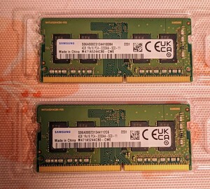 中古 SAMSUNG 4GB × 2 8GB DDR4 SODIMM PC4 - 3200 M471A5244CB0-CWE メモリ ノートPC ミニPC ②