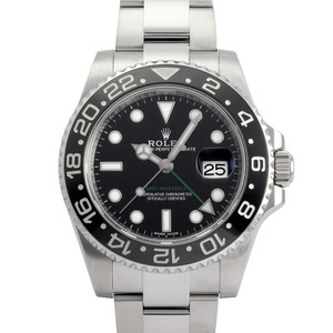 ロレックス ROLEX GMTマスターII 116710LN ブラック/ドット文字盤 中古 腕時計 メンズ