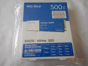 未使用未開封(納品書付)：Western Digital製 M.2SSD (NVMe) WD SN570 500GB