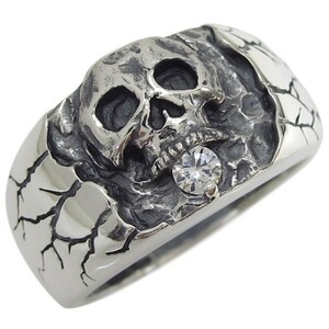 プラチナ ダイヤモンド ドクロリング 骸骨 リング 指輪