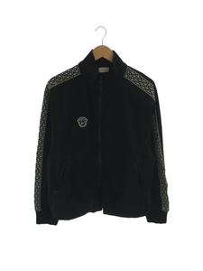 MONCLER◆MAGLIA CARDIGAN/ジャージ/S/ポリエステル/BLK/無地