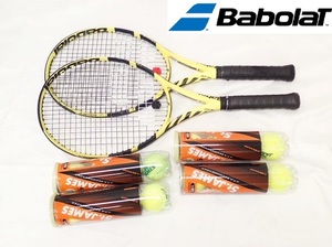 0513①［H］♪ラケット2本+ボール付き　Babolat バボラ　ピュアエアロ　ラケット　テニス　硬式テニス　スポーツ♪