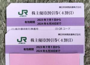 JR東日本株主優待券 乗車割引券2枚A　2024年6月30日まで