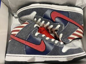 2010 NIKE DUNK HIGH PREMIUM SB BORN IN THE USA US10 新品 313171-100