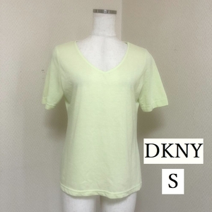 DKNY レディース 半袖 Tシャツ Vネック S ピスタチオ グリーン 40代 50代