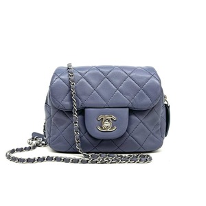 シャネル CHANEL マトラッセ バッグ ショルダーバッグ ラムスキン パープル 紫 シルバー金具 チェーンウォレット WOC 財布 ココマーク