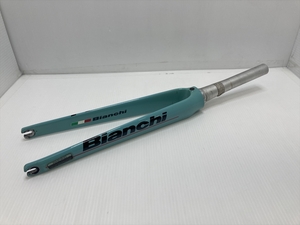 下松)BIANCHI ビアンキ フロントフォーク チェレステ 700c 現状品 ◆★B240515R18B ME15A