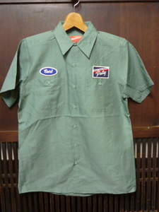 USA古着　90s ワークシャツ Work Wear M 緑 グリーン PATY 半袖 デッドストック アメリカ製