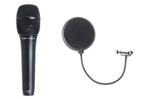 オーディオテクニカ AUDIO-TECHNICA AT2010 ポップフィルター付き ハンドヘルド型コンデンサーマイク