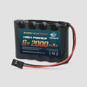 送料無料★Melasta 6v ニッケル水素 バッテリー 2000mAh ラジコン フタバ プロポ バッテリー 平型 受信機用