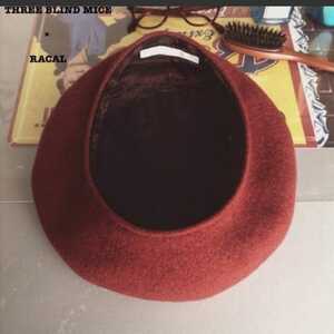  スリーブラインドマイス 日本製 THREE BLIND MICE × Racal 柔らかく上質なウール生地 ボルドー 名作のビッグベレー帽。