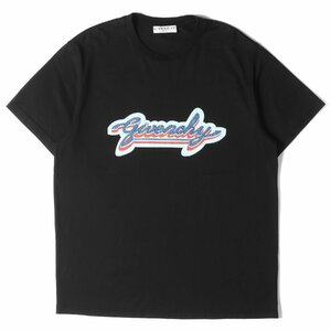 GIVENCHY ジバンシィ Tシャツ サイズ:S 21SS 3D グラフィック ロゴ プリント クルーネック Tシャツ ブラック トップス カットソー 半袖