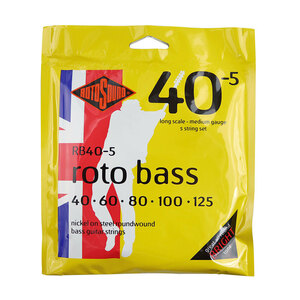 ロトサウンド ベース弦 1セット RB40-5 Roto Bass Medium 5-Strings Set 40-125 LONG SCALE 5弦エレキベース弦 ROTOSOUND