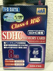 549 I-O DATA SDHCメモリーカード 8GB Class4 SDH-F8G 新品