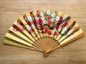 花柄　扇子 せんす うちわ 梅柄　小物 和装 和装小物 梅 和 舞扇 舞踊 日本舞踊 65SK