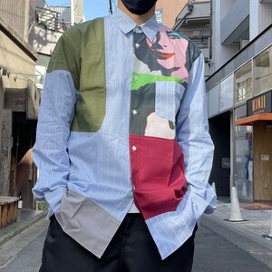 COMME des GARCONS SHIRT×Andy Warhol 24SS FM-B014切替ドッキングフォトシャツ 8069000104721