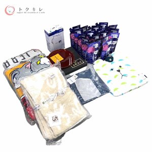 ♪1円スタート送料無料 コスメ 衣服 家電 大量27点セット デオコ ユニクロ エアリズム カシウェア ハーフブランケット ブラザー P-touch