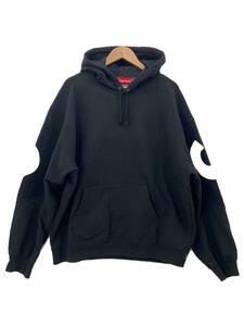 Supreme◆23AW/BIG LOGO JACQUARD HOODED SWEATSHIRT/パーカー/XL/コットン/BLK