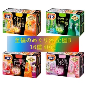 2【花王 バブ 至福のめぐり浴 全種 16種40錠】 入浴剤 即決 送料無料 12 20 48 40個 14P 112 dm7