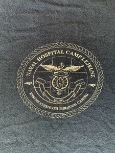 米軍 海軍 放出品 Tシャツ NAVAL HOSPITAL CAMP LEJEUNE 紺 ネイビー NAVY 医療 メディカル 病院 ホスピタル 古着 サイズ 実寸