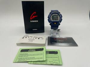 S4698 【稼働品】 CASIO カシオ G-SHOCK ジーショック DW-9052 3232 腕時計 デジタル 青色 ブルーカラー 元箱 説明書有