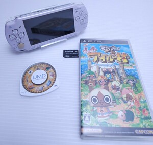 美品 動作品 ソニー SONY PSP-2000 ラベンダーパープル PSP-2000 lavender purple 本体 4GB メモリカード希少品 ゲームソフト(H-297)