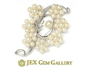 MIKIMOTO【ミキモト】K14WG アコヤパール ペントップ兼ブローチ(No.45191)