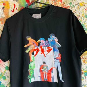 レトロ AKIRA リプリント Tシャツ 半袖 メンズ 新品 古着 エモい アキラ お洒落 ストリート ティーシャツXL XXL夏 昭和レトロ