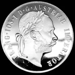 k119 フランツ・ヨーゼフ1世　ハンガリー皇帝　銀貨　貿易銀　美品