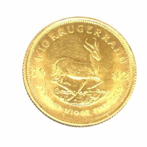 K22　南アフリカ共和国　クルーガーランド金貨　1/10oz　1982　総重量3.3g【CDAL7069】