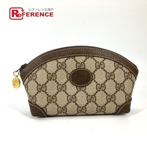 GUCCI グッチ 099 084 0901 コスメポーチ メイクポーチ GGスプリーム 小物入れ ヴィンテージ ポーチ ベージュ レディース【中古】