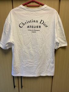 正規 19SS DIOR ディオール Dior Homme ディオールオム KIM JONES キムジョーンズ ATELIER アトリエ ロゴ Tシャツ 白 M 863J621I0533