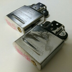 未使用 ZIPPO 純正インサイドユニット(インナー)×2個 対応モデル:レギュラータイプ/アーマーケース/フラットトップ1937,1933,1932レプリカ