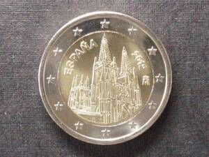 スペイン　２ユーロ記念　２０１２年　ブルゴス大聖堂　未使用