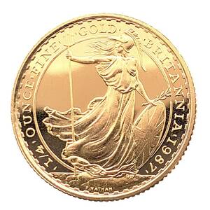 ブリタニア 女神 金貨 BRITANNIA 1987年 8.5g ゴールド 22金 エリザベス2世 イギリス コレクション