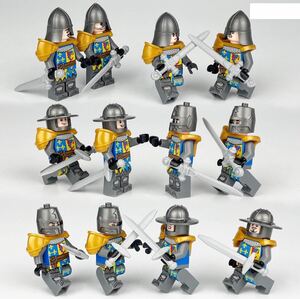 即納 12体セット　軍団　戦士　中世紀　騎士　ブロック ミニフィグ レゴ LEGO 互換 ミニフィギュア　em