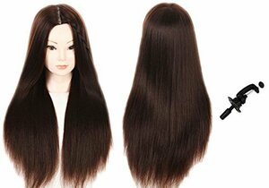 【現品限り】 編み込み練習用 ヘアアクセサリーセット 練習用 美容室サロン 100％合成 ｃｍ ウィッグマネキンヘッド 66