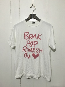 ☆BASIC COVER S 半袖Tシャツ 白 ピンク ホワイト BRAK POP REMOSH ON ハート ベーシックカバー