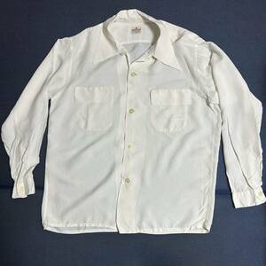 希少白 40s 50s SPORTOP オープンカラーシャツ　ビンテージ　ロカビリー 