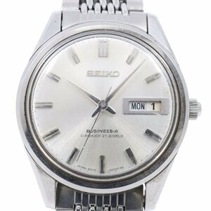 SEIKO セイコー ビジネスエース 自動巻き メンズ 腕時計 デイデイト シルバー文字盤 純正SSベルト 8306/46-8020【いおき質店】